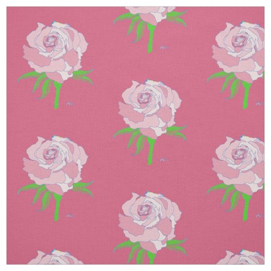 Tissu - Rose dans les tons de couleur (Échantillon)