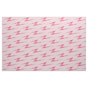 Tissu rose de boulons de foudre