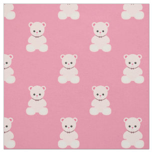 Tissu rose de nounours