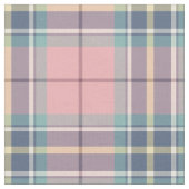 Tissu Rose de pastels de ressort, bleu, plaid d'Aqua (Fermer)