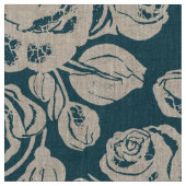 Tissu Rose de Terre Sarcelle (Fermer)