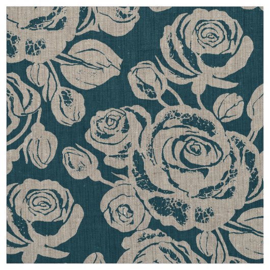 Tissu Rose de Terre Sarcelle (Échantillon)
