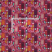 Tissu rose de tiki (Carreau)