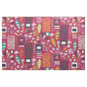 Tissu rose de tiki (Fat Quarter)