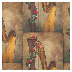 Tissu rose d'harpe