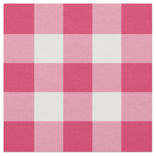 Tissu rose et blanc de pastèque de guingan de