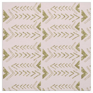 Tissu Rose et flèches d'or