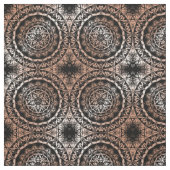 Tissu Rose Gold Black Mandala Motif (Échantillon)