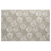 Tissu rose hydrangea floral silver tea leather (Fat Quarter)