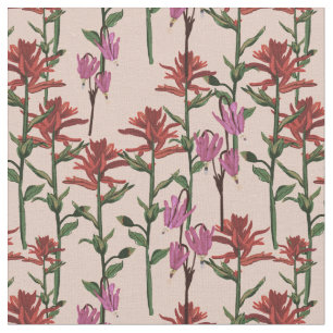 Tissu rose indien de pinceau Fleur sauvage