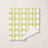 Tissu rose jaune. (Gant de toilette)