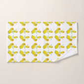 Tissu rose jaune. (Serviette à main)