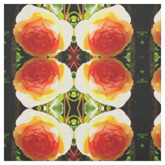 Tissu Rose jaune corail (Échantillon)