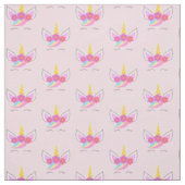 Tissu Rose mignon de licorne (Échantillon)
