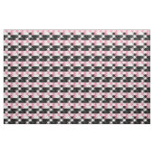 Tissu rose noir gris blanc géométrique (Yard)