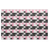 Tissu rose noir gris blanc géométrique (Fat Quarter)
