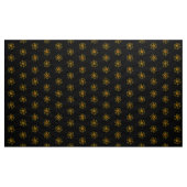 Tissu ROSE OR AVEC Motif ROUGE RUBY noir (Yard)