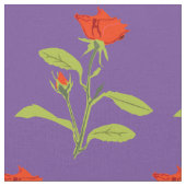 Tissu Rose orange et Feuilles de bud (Fermer)