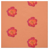 Tissu Rose orange rouge (Échantillon)
