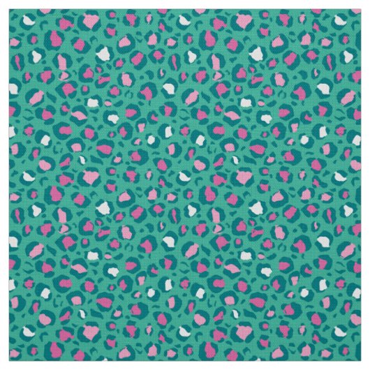 Tissu rose pastel et panthère minuscule (Échantillon)