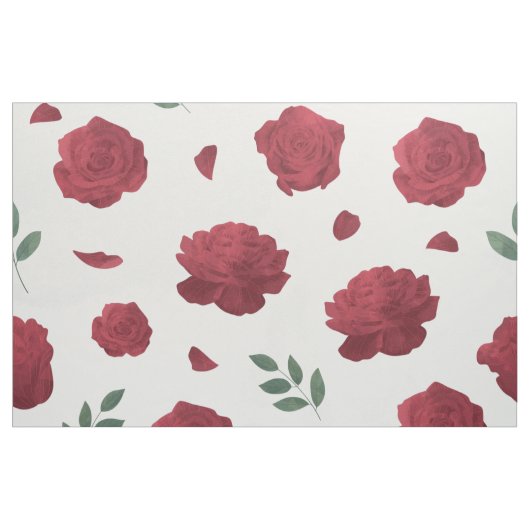 Tissu Rose Pattern Fabric (Fat Quarter)