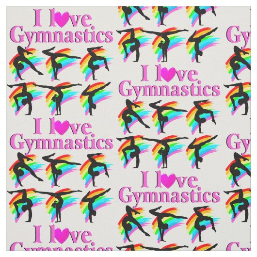 TISSU ROSE PLANCHE J'AIME LA CONCEPTION DE GYMNASTICS (Échantillon)