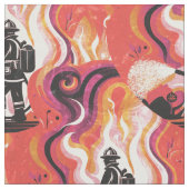 Tissu Rose pompier (Fermer)