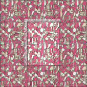 TISSU ROSE POP BRISÉE (Carreau)