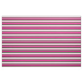 Tissu Rose profond, Jaune clair, Vert Forêt & Noir (Fat Quarter)