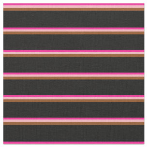 Tissu Rose profond, rose clair, Brown et noir