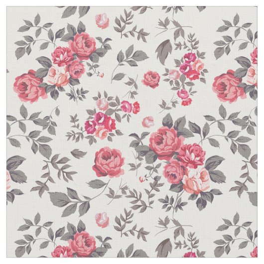Tissu Rose romantique (Fermer)