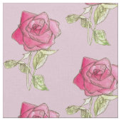 Tissu Rose rose amoureux Mauve (Fermer)