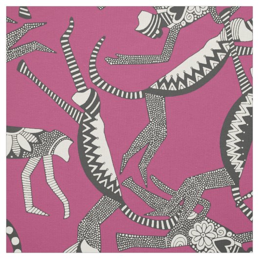 Tissu rose singe (Échantillon)