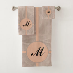 Tissu rose Texturé Imprimer monogramme - Toute cou