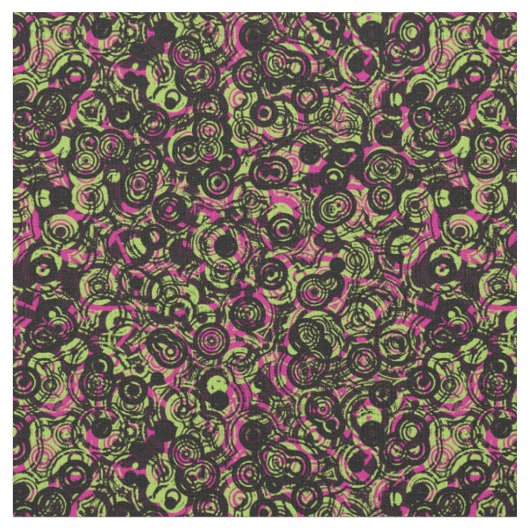 Tissu rose vert et abstrait charbon (Fermer)