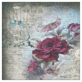 Tissu Rose victorien Ephemera Mirror Motif (Fermer)