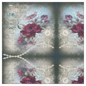 Tissu Rose victorien Ephemera Mirror Motif (Échantillon)