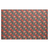 Tissu Rose victorien rouge (Yard)