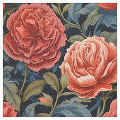 Tissu Rose victorien rouge (Fermer)