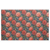 Tissu Rose victorien rouge (Fat Quarter)