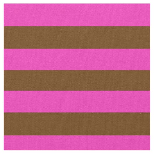 Tissu rose vif, brun coco, rayures (Fermer)