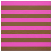 Tissu rose vif, brun coco, rayures (Échantillon)