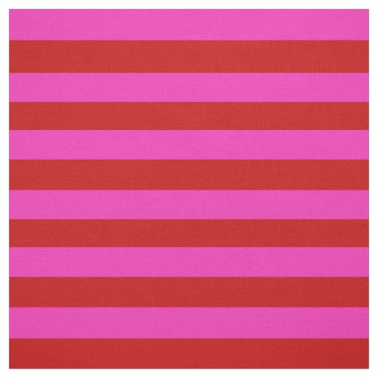 Tissu rose vif, rose vif, rayures (Échantillon)
