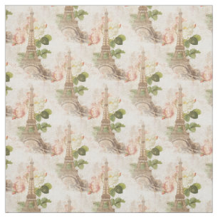 Tissu rose vintage de roses de Paris