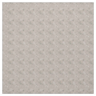 Tissu Roses beiges doux aux accents de feuilles vertes