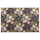 Tissu Roses blanches et roses vintages (Fat Quarter)