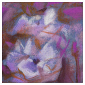 Tissu "Roses blanches, feuilles violets", design floral (Fermer)