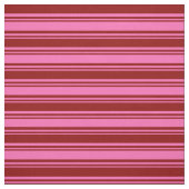 Tissu Roses chaudes et bandes rouges foncées (Échantillon)