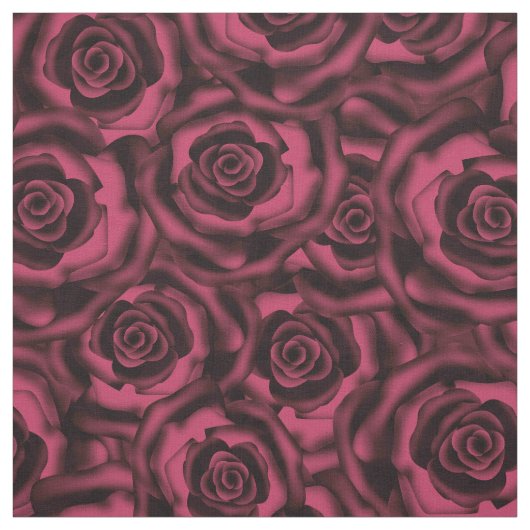 Tissu Roses de Bourgogne foncée. (Échantillon)