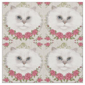 Tissu Roses de chats perse (Fermer)